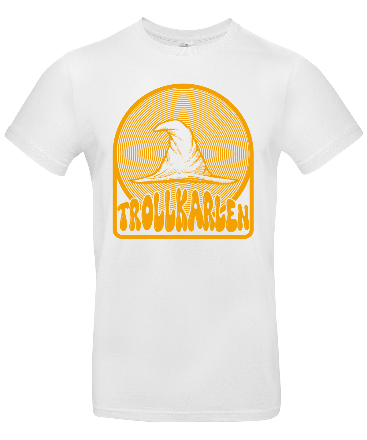Trollkarlen - Vit T-shirt med stor logga fram
